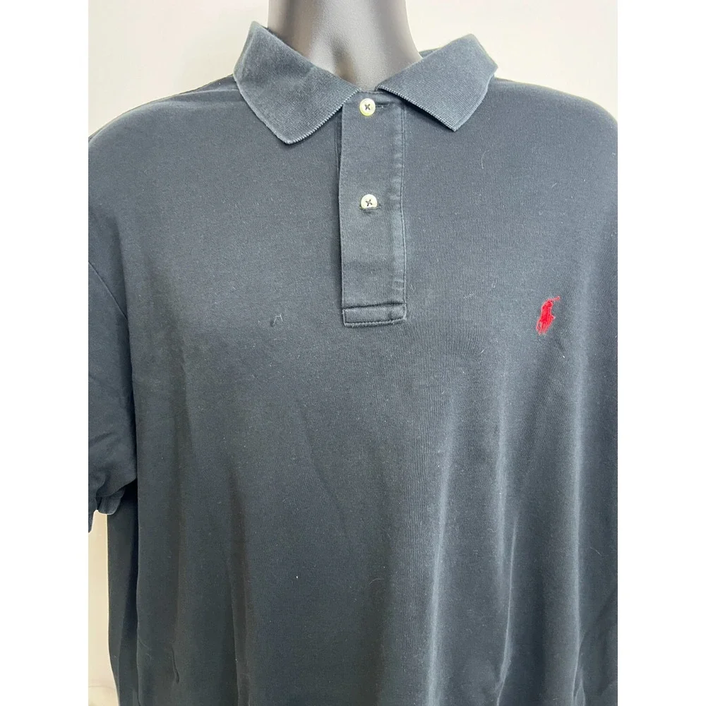 Polo Ralph Lauren Men's 1XB BIG Shirt‎ Short-sleeve Button-up Classic Navy Blue